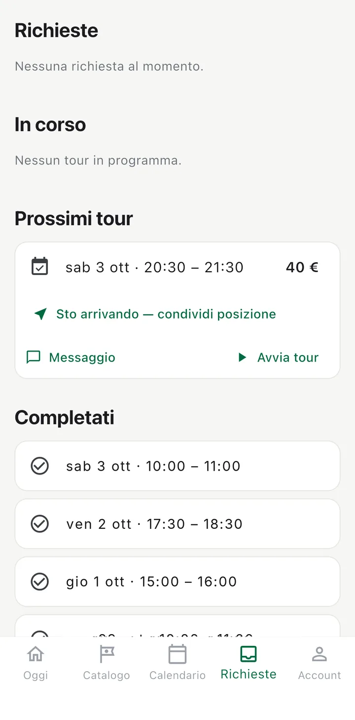 Prossimo tour con Sto arrivando e messaggi
