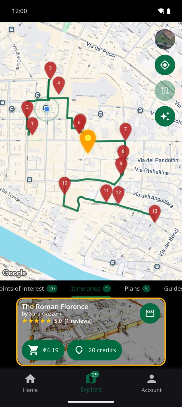 Itinerary route